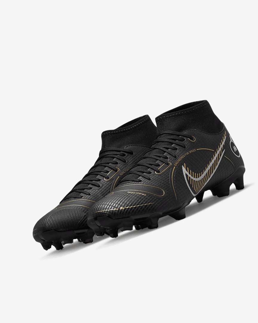 Nike Mercurial Superfly 8 Academy MG Fotballsko Dame Svarte Metal Sølv Grå Metal Gull | NO2996