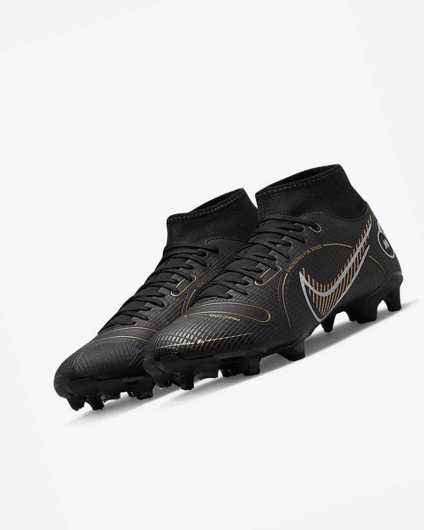 Nike Mercurial Superfly 8 Academy MG Fotballsko Herre Svarte Metal Sølv Grå Metal Gull | NO2997