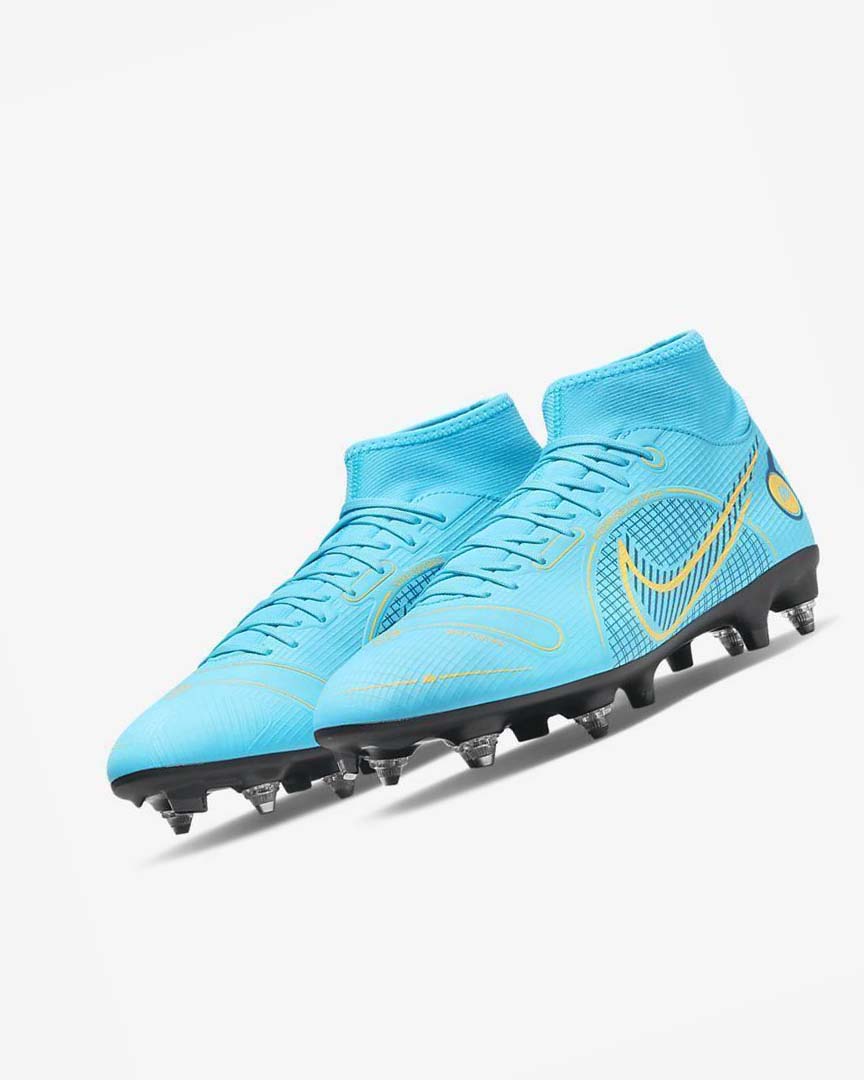 Nike Mercurial Superfly 8 Academy SG-PRO Anti-Clog Traction Fotballsko Herre Blå Oransje | NO2792