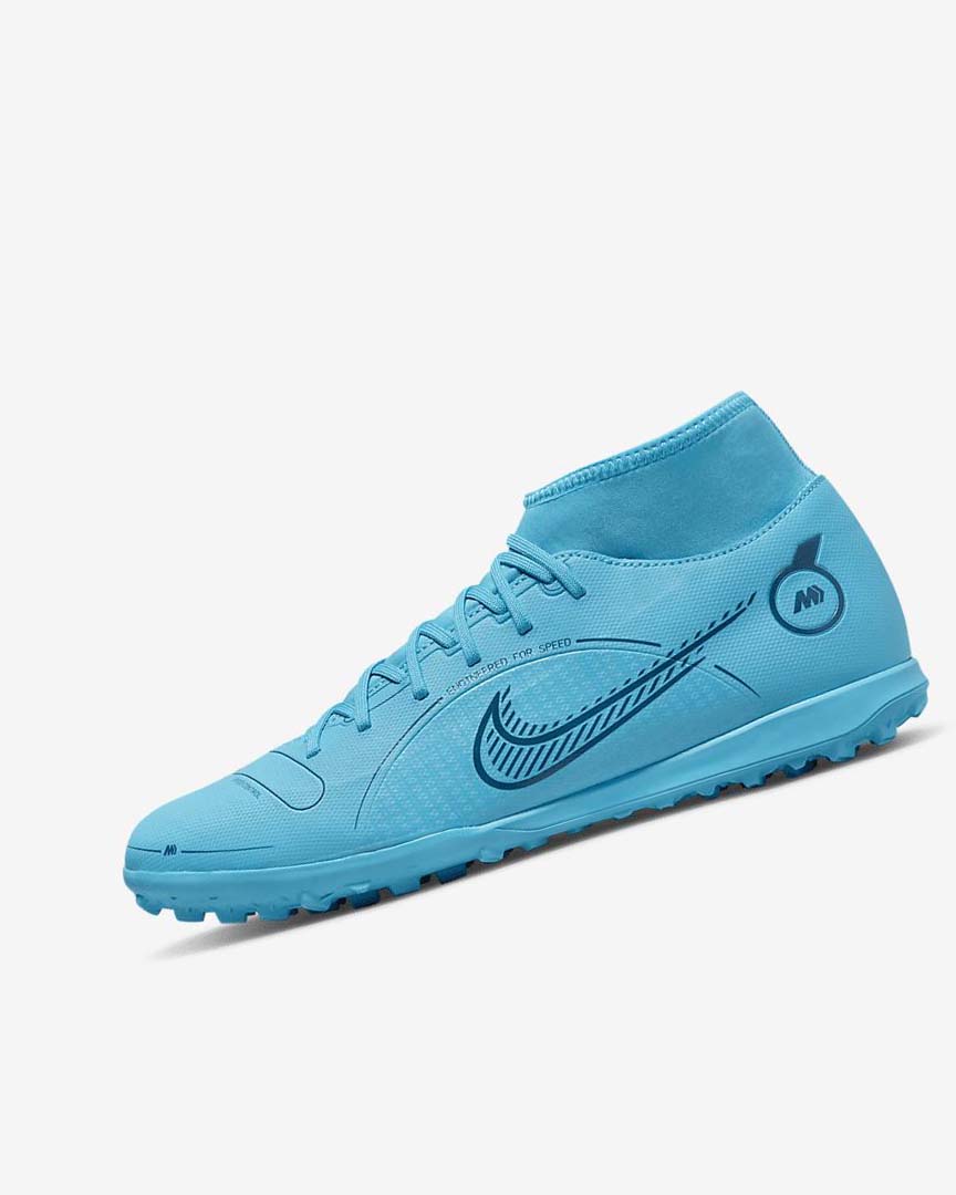 Nike Mercurial Superfly 8 Club TF Fotballsko Dame Blå Oransje | NO3106