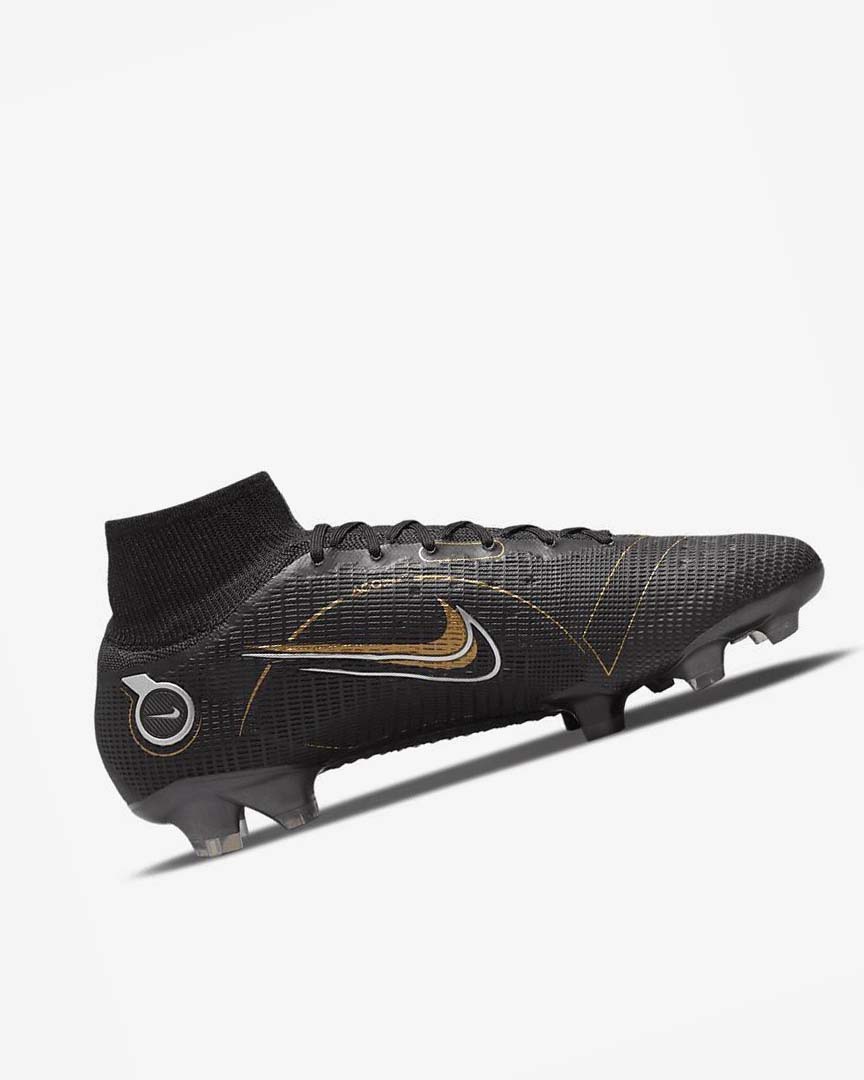 Nike Mercurial Superfly 8 Elite FG Fotballsko Herre Svarte Metal Sølv Grå Metal Gull | NO2324