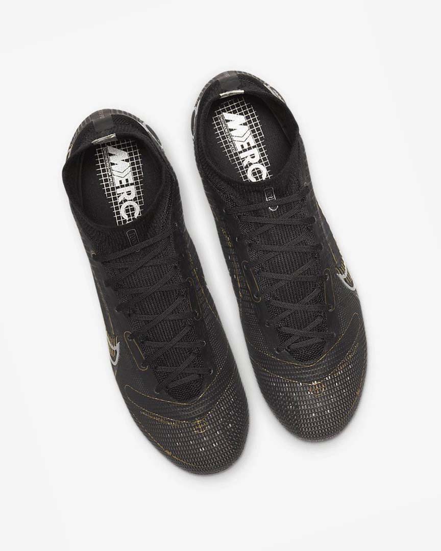 Nike Mercurial Superfly 8 Elite FG Fotballsko Herre Svarte Metal Sølv Grå Metal Gull | NO2324