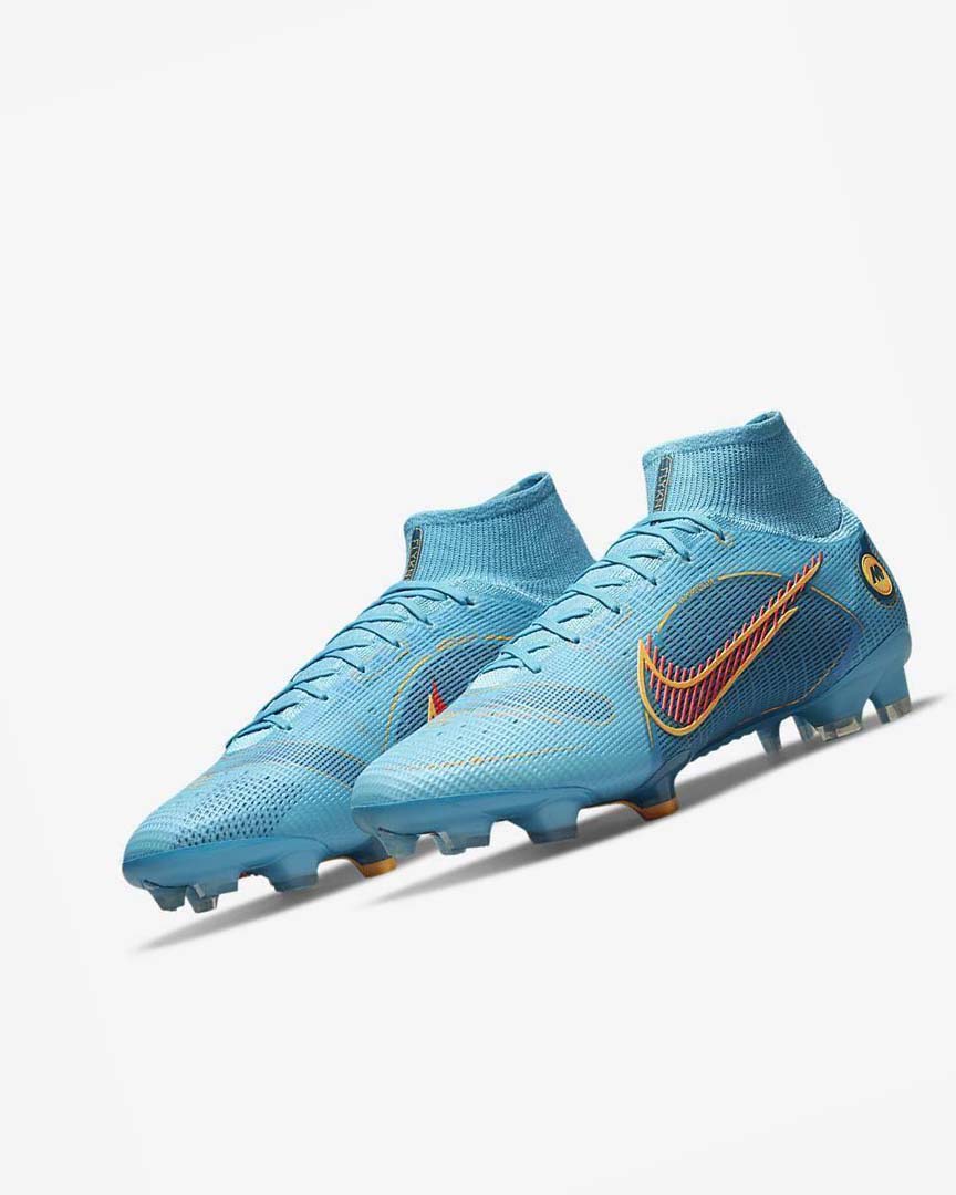 Nike Mercurial Superfly 8 Elite FG Fotballsko Herre Blå Oransje | NO2794