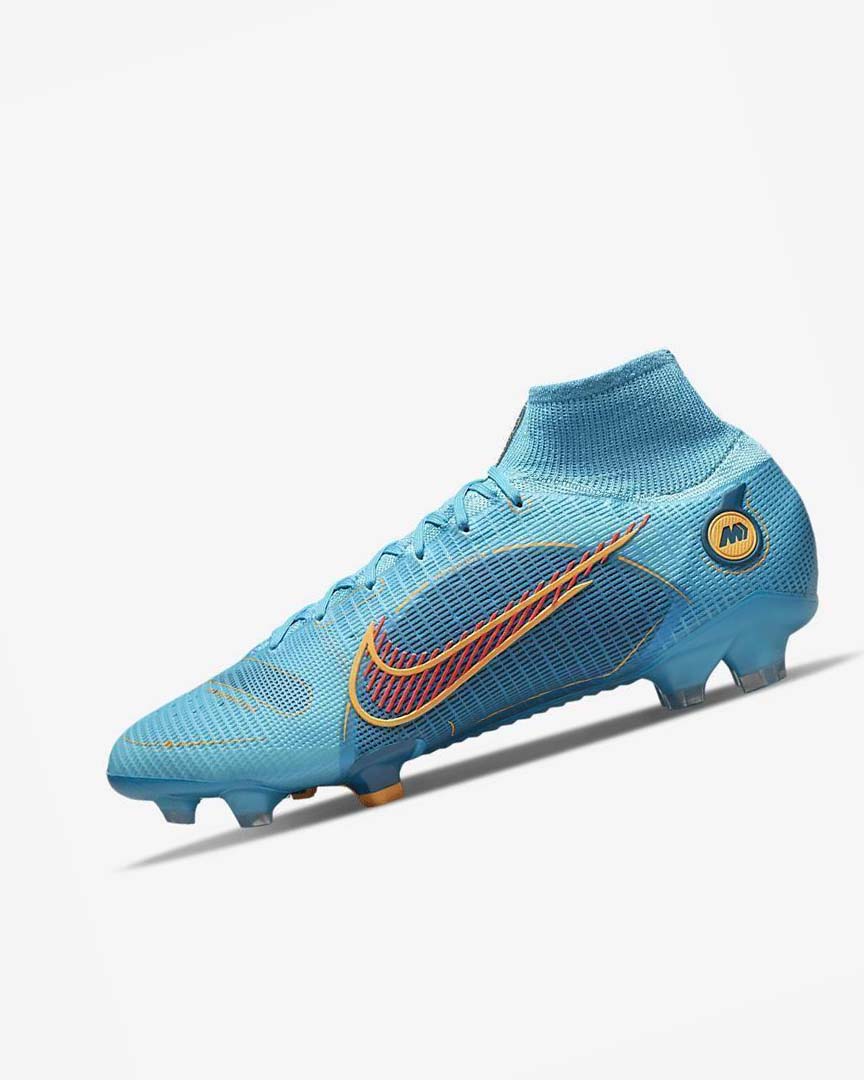 Nike Mercurial Superfly 8 Elite FG Fotballsko Herre Blå Oransje | NO2794