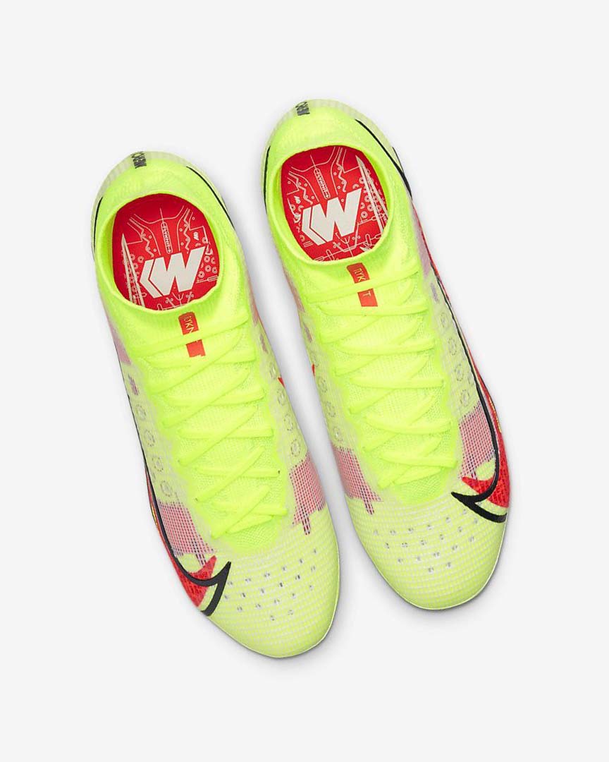 Nike Mercurial Superfly 8 Elite FG Fotballsko Dame Svarte Lyse Rød | NO4908