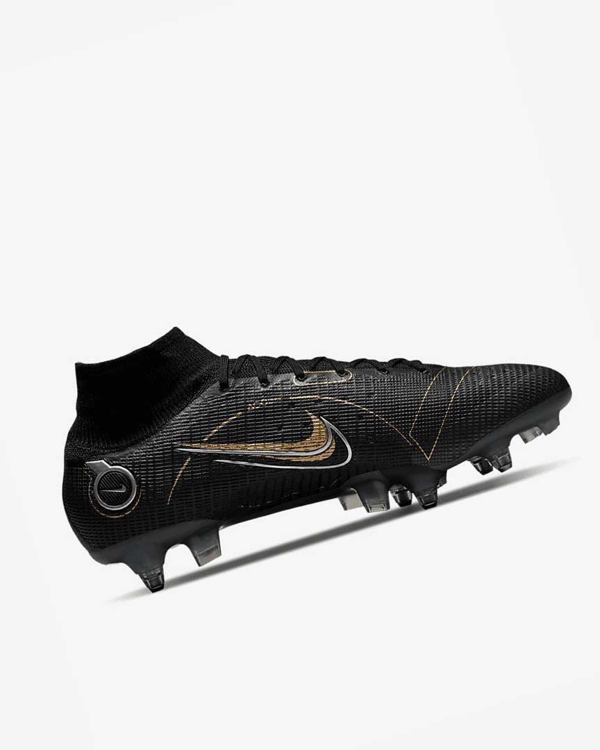 Nike Mercurial Superfly 8 Elite SG-PRO Anti-Clog Traction Fotballsko Herre Svarte Metal Sølv Grå Metal Gull | NO2781