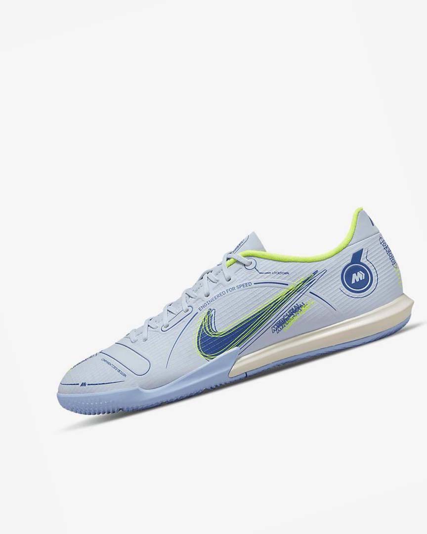 Nike Mercurial Vapor 14 Academy IC Fotballsko Herre Grå Lyse Blå Blå Blå | NO4824