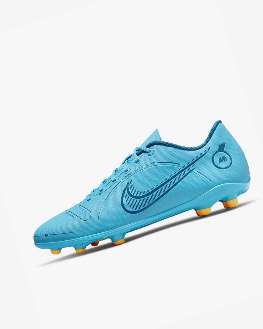 Nike Mercurial Vapor 14 Club MG Fotballsko Herre Blå Oransje | NO1130