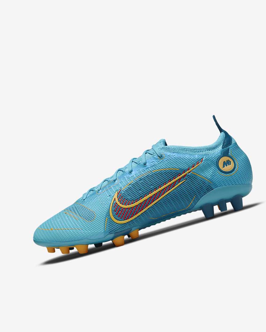 Nike Mercurial Vapor 14 Elite AG Fotballsko Dame Blå Oransje | NO4551