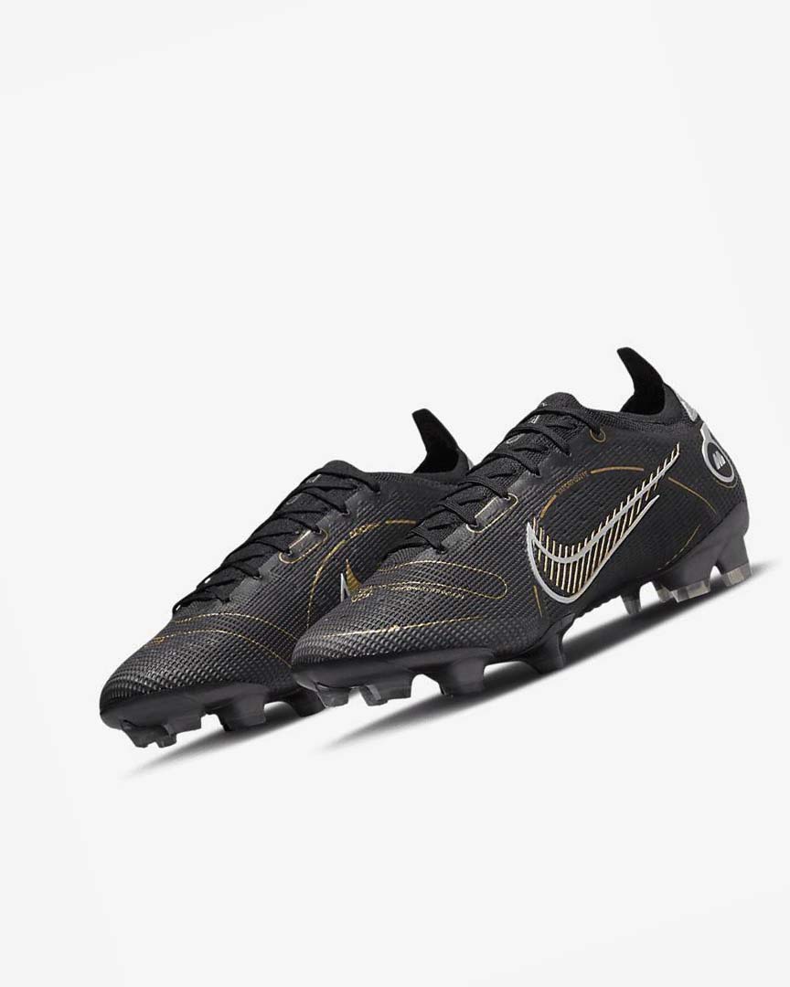 Nike Mercurial Vapor 14 Elite FG Fotballsko Herre Svarte Metal Sølv Grå Metal Gull | NO3137