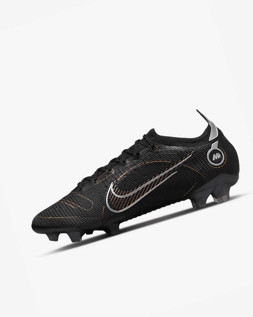 Nike Mercurial Vapor 14 Elite FG Fotballsko Herre Svarte Metal Sølv Grå Metal Gull | NO3137