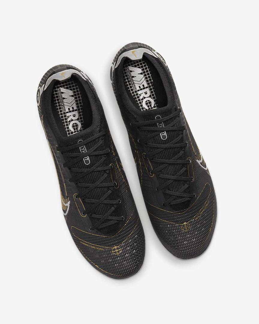 Nike Mercurial Vapor 14 Elite FG Fotballsko Dame Svarte Metal Sølv Grå Metal Gull | NO4934