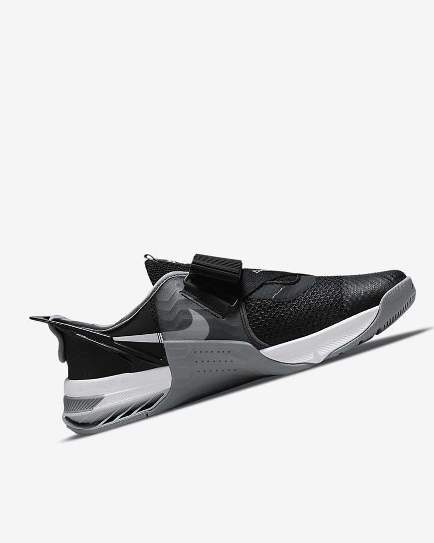 Nike Metcon 7 FlyEase Treningssko Dame Svarte Grå Hvite Platina | NO2856