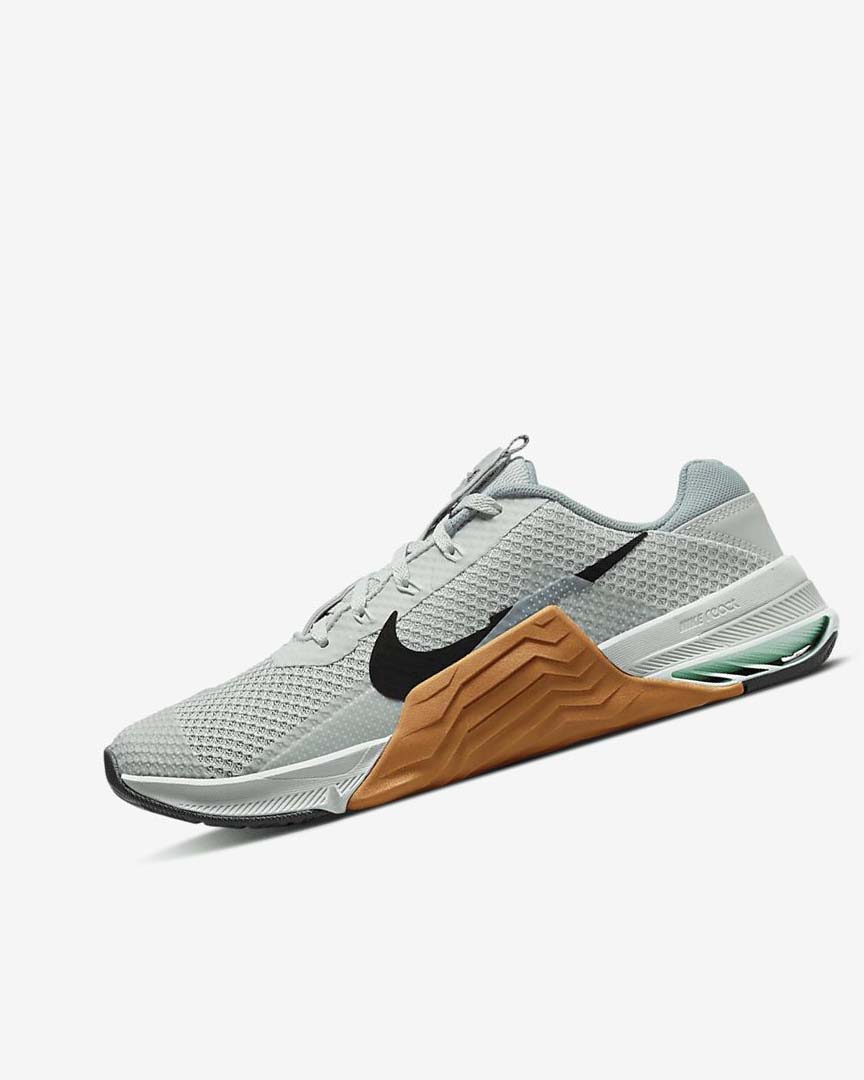 Nike Metcon 7 Treningssko Dame Lyse Sølv Olivengrønne Svarte | NO5497