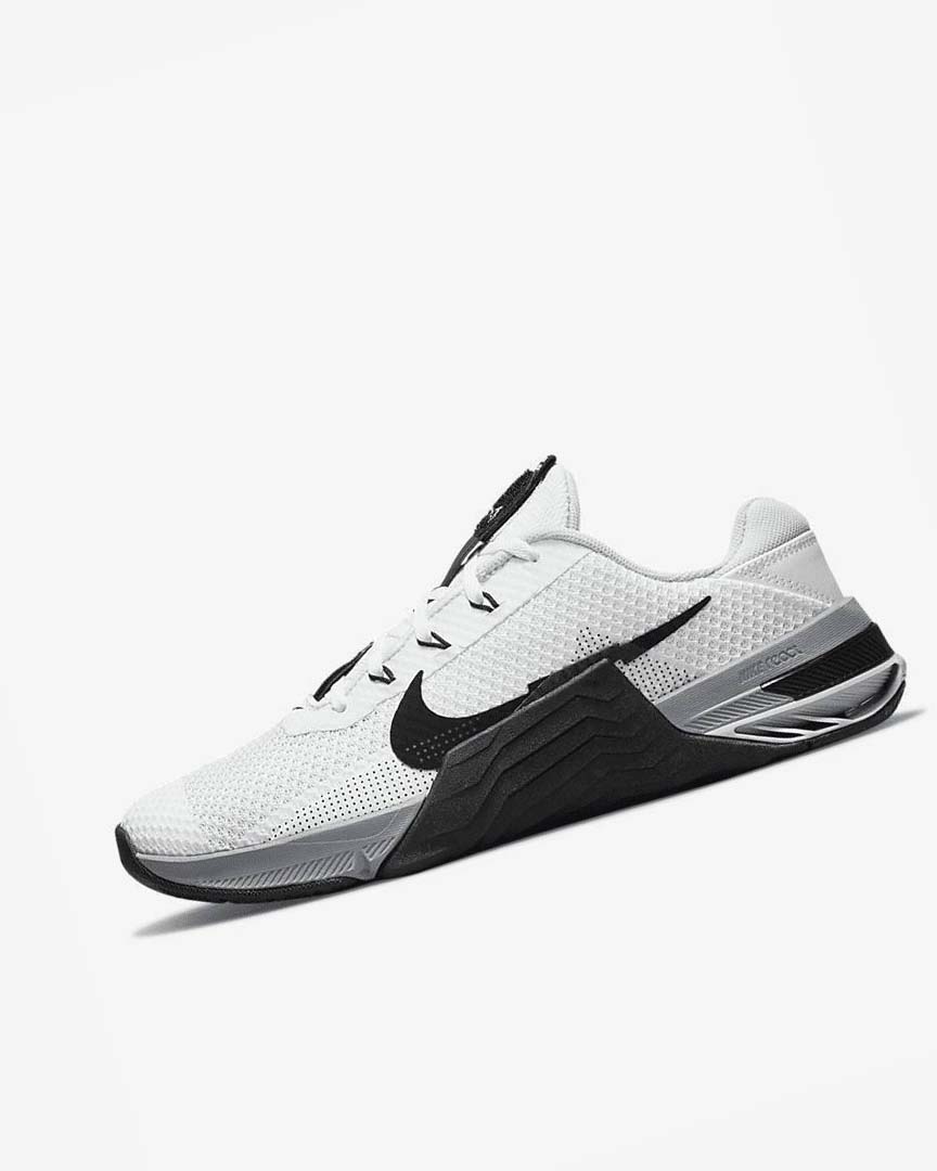 Nike Metcon 7 Treningssko Herre Hvite Grå Platina Svarte | NO2276