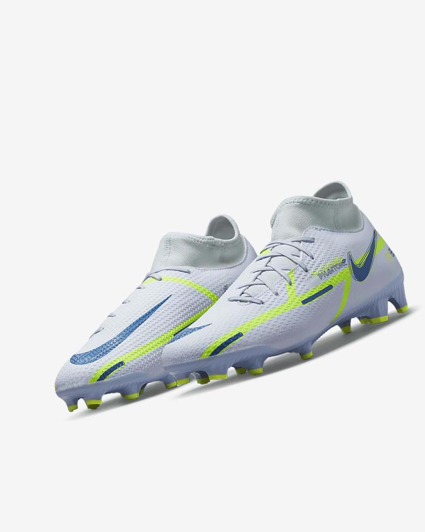 Nike Phantom GT2 Academy Dynamic Fit MG Fotballsko Dame Grå Lyse Blå Mørke Blå | NO2316