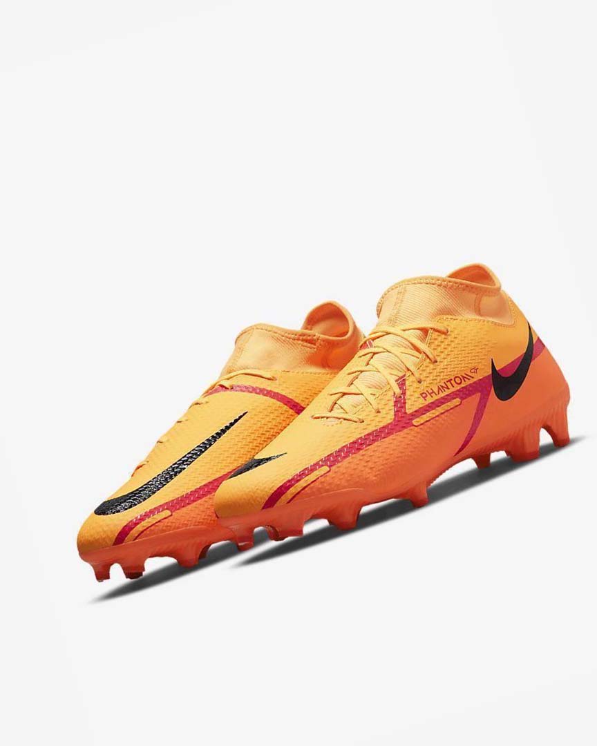 Nike Phantom GT2 Academy Dynamic Fit MG Fotballsko Herre Oransje Oransje Lyse Rød Svarte | NO4573