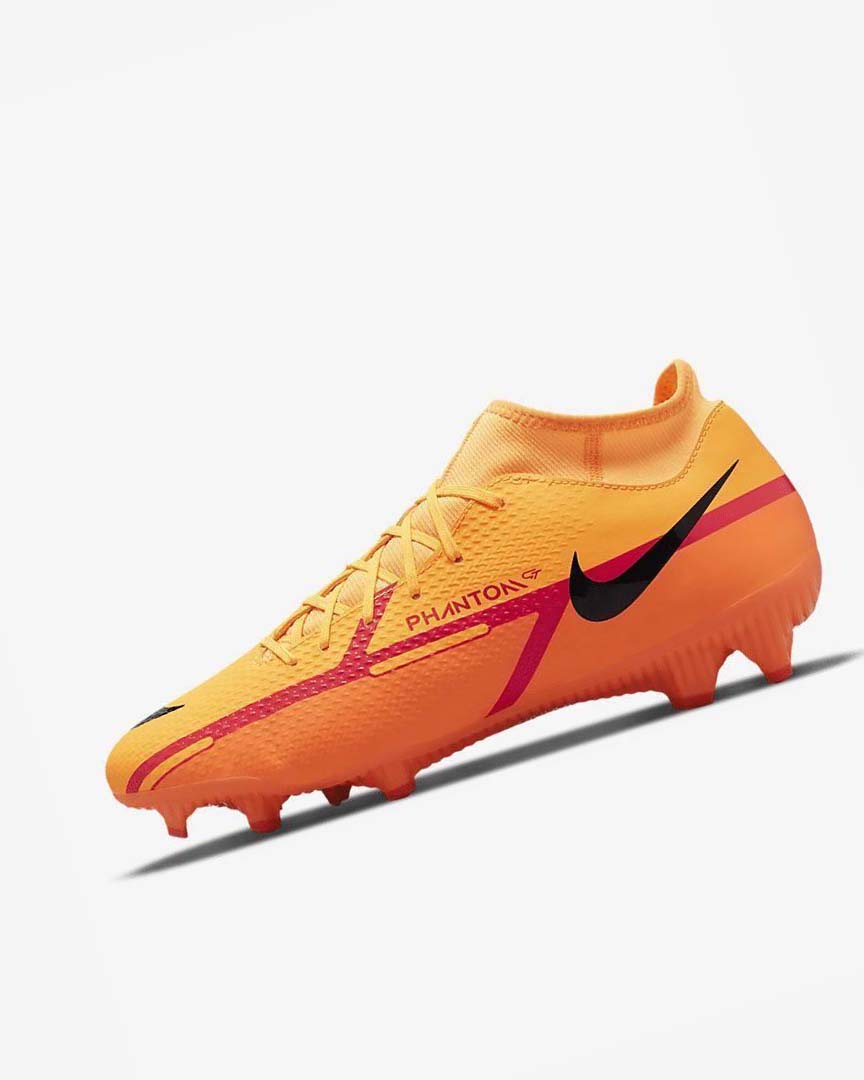 Nike Phantom GT2 Academy Dynamic Fit MG Fotballsko Herre Oransje Oransje Lyse Rød Svarte | NO4573