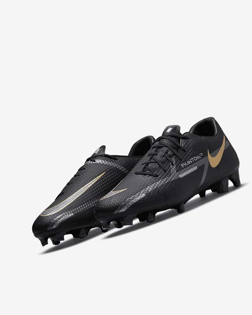 Nike Phantom GT2 Academy MG Fotballsko Dame Svarte Metal Gull Mørke Grå Metal Mørke Grå | NO5393