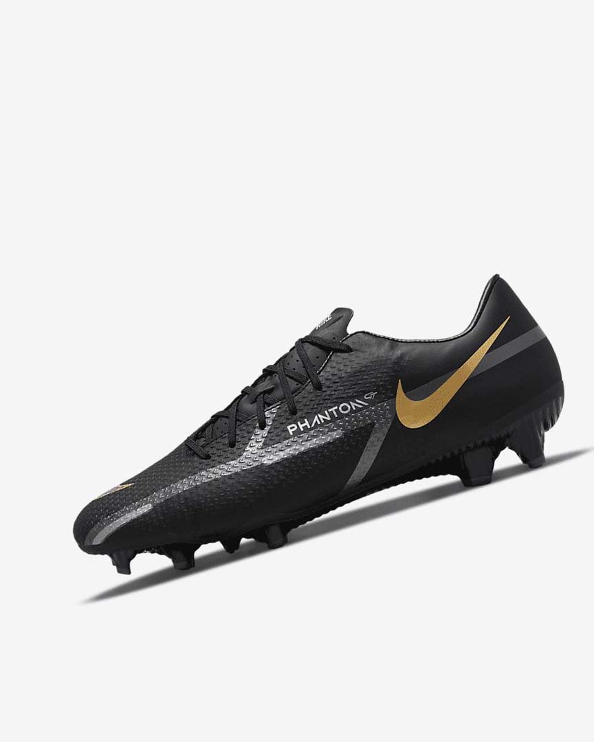 Nike Phantom GT2 Academy MG Fotballsko Dame Svarte Metal Gull Mørke Grå Metal Mørke Grå | NO5393