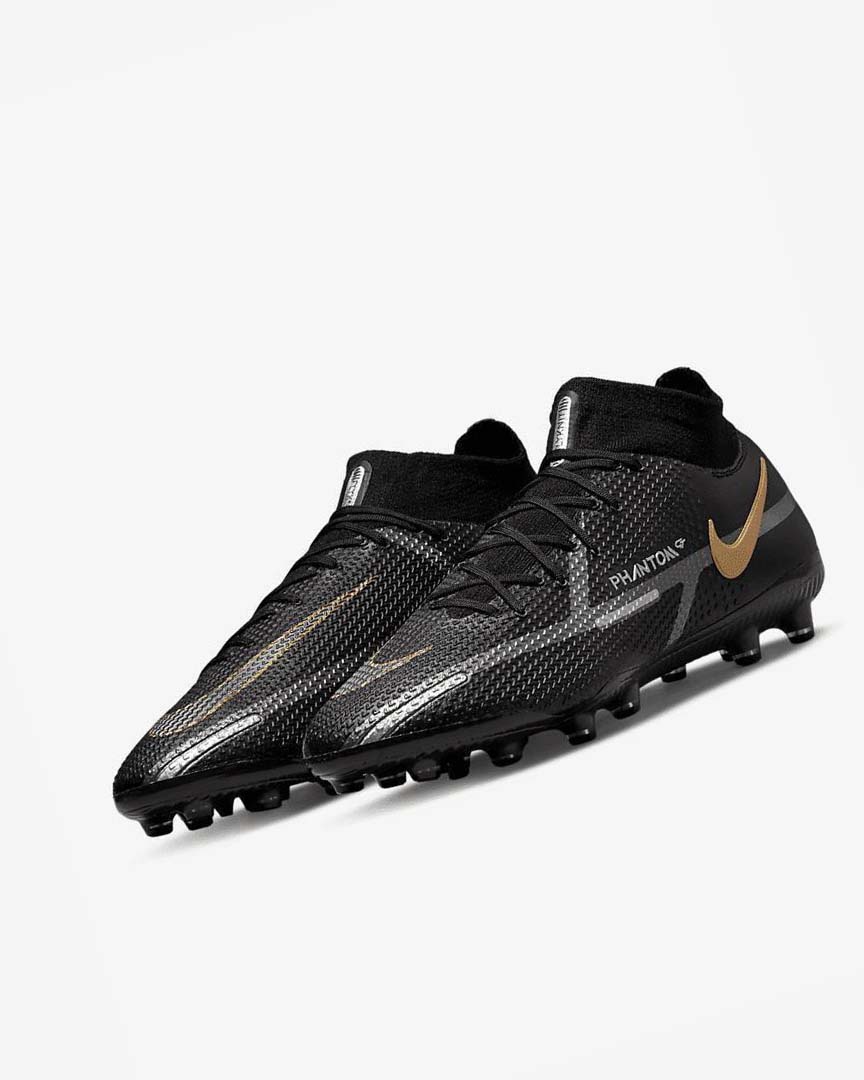 Nike Phantom GT2 Dynamic Fit Elite AG-Pro Fotballsko Herre Svarte Metal Gull Metal Sølv Metal Mørke Grå | NO4598