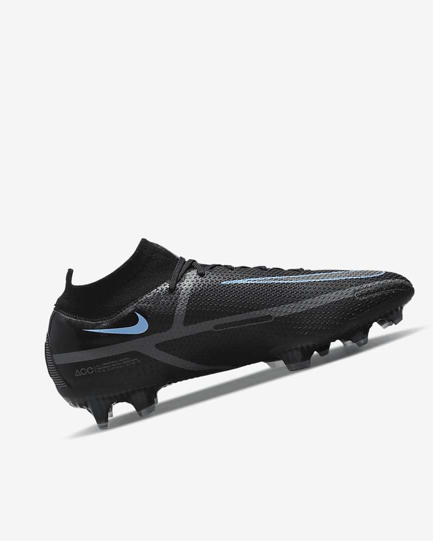 Nike Phantom GT2 Dynamic Fit Elite FG Fotballsko Dame Svarte Grå Svarte | NO1128