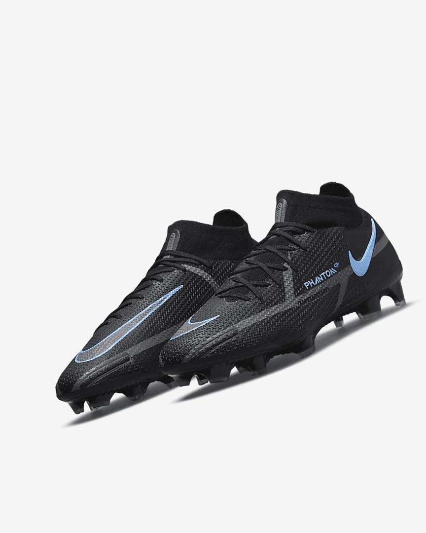 Nike Phantom GT2 Dynamic Fit Elite FG Fotballsko Dame Svarte Grå Svarte | NO1128