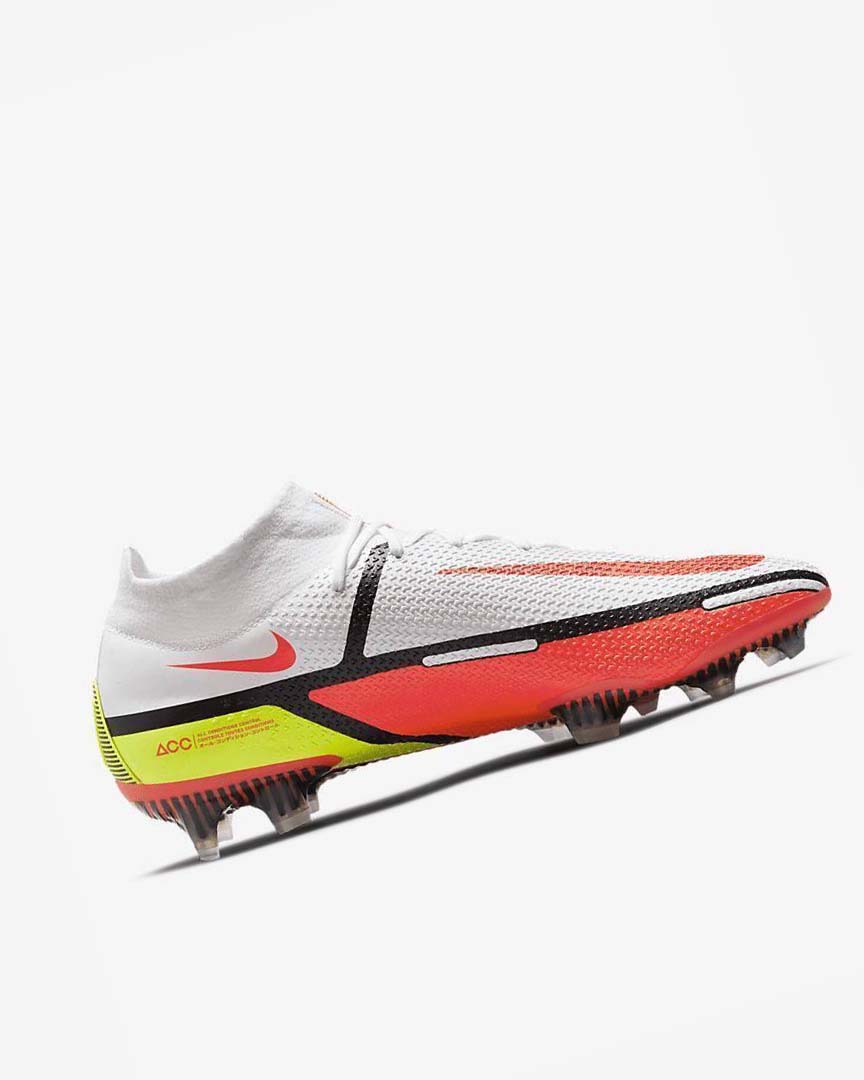 Nike Phantom GT2 Dynamic Fit Elite FG Fotballsko Herre Hvite Lyse Rød | NO3044