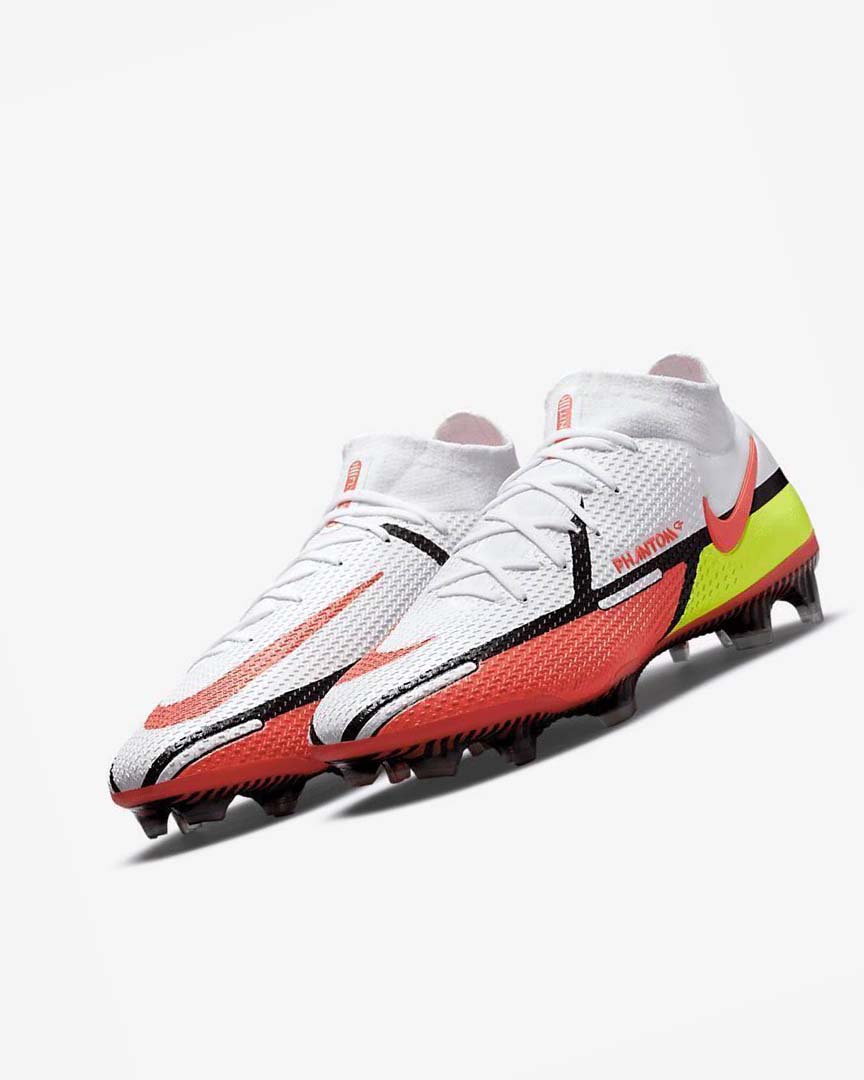 Nike Phantom GT2 Dynamic Fit Elite FG Fotballsko Herre Hvite Lyse Rød | NO3044