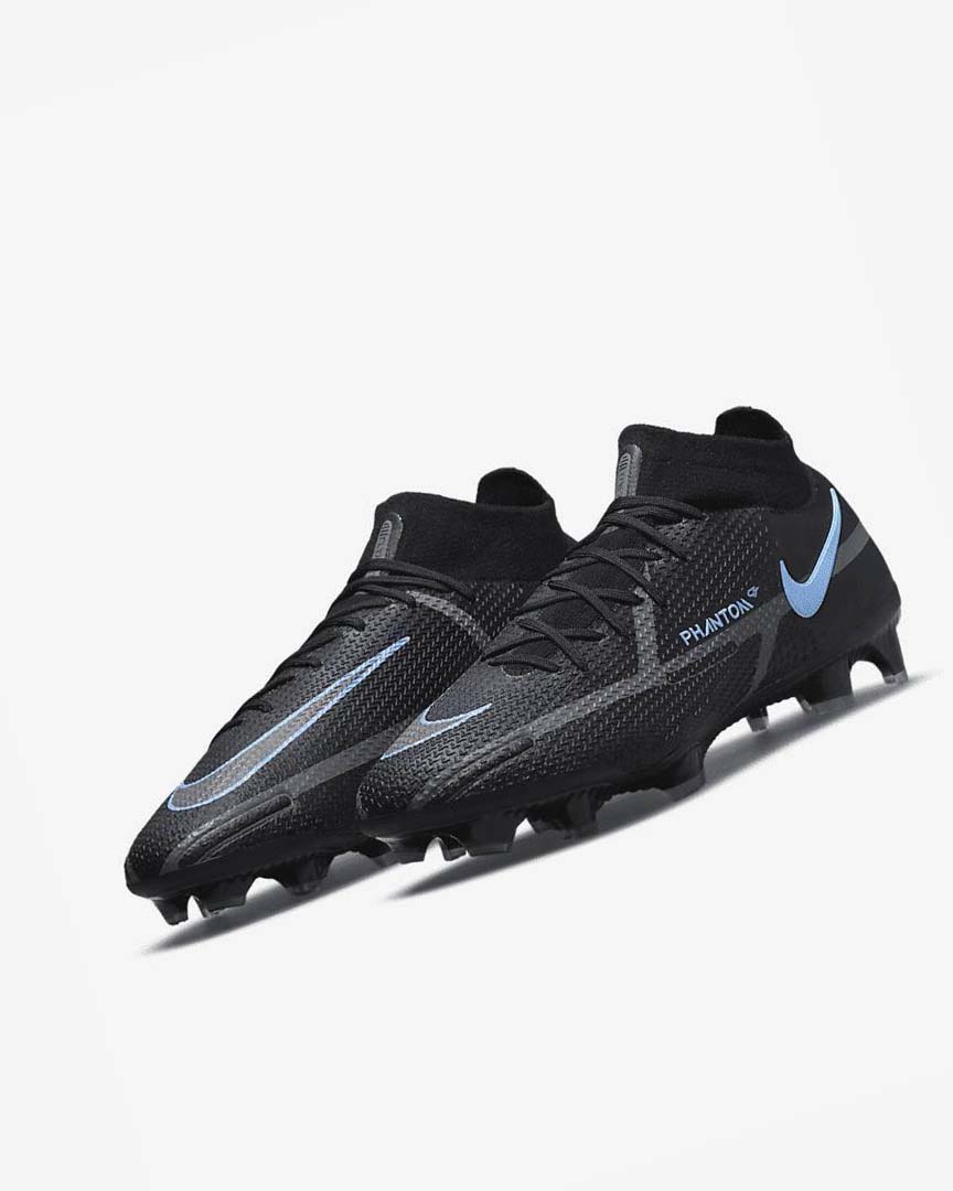 Nike Phantom GT2 Dynamic Fit Elite FG Fotballsko Herre Svarte Grå Svarte | NO4873