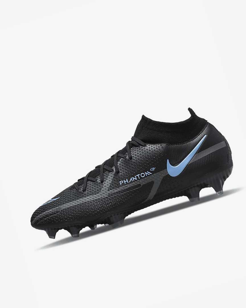 Nike Phantom GT2 Dynamic Fit Elite FG Fotballsko Herre Svarte Grå Svarte | NO4873