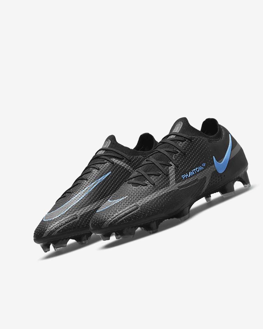 Nike Phantom GT2 Elite FG Fotballsko Dame Svarte Grå Svarte | NO1179