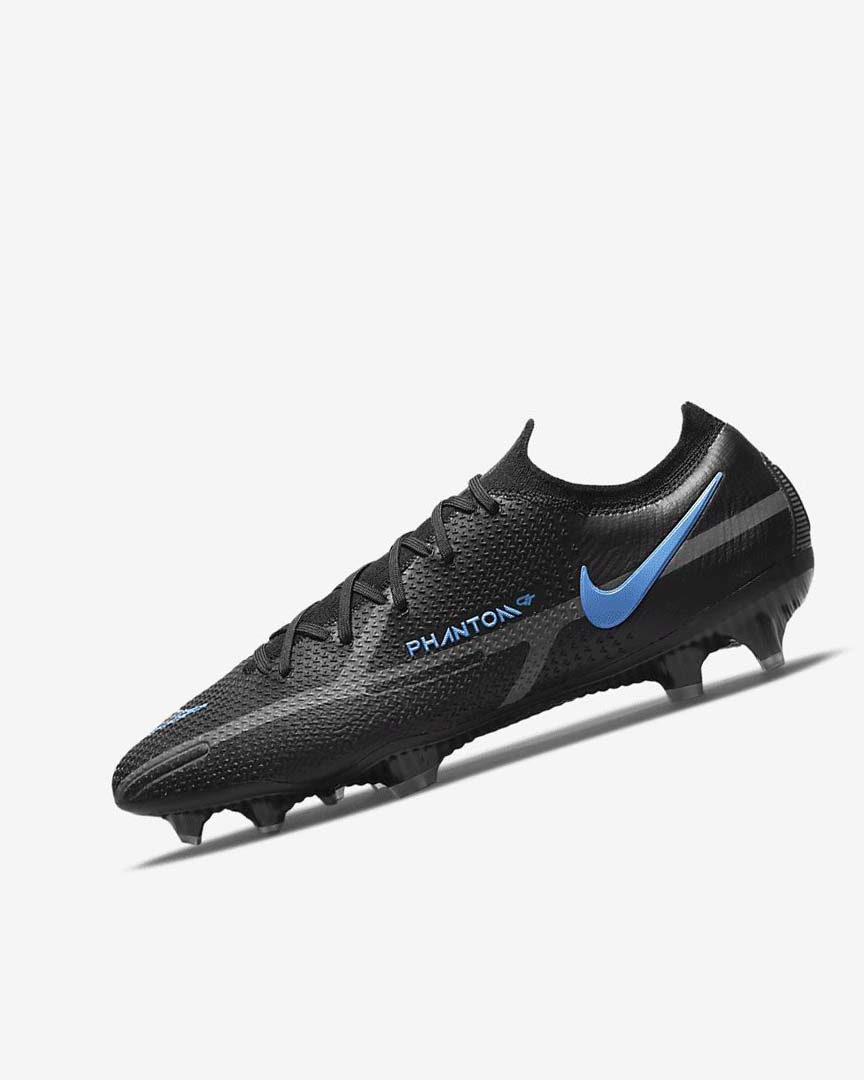 Nike Phantom GT2 Elite FG Fotballsko Dame Svarte Grå Svarte | NO1179