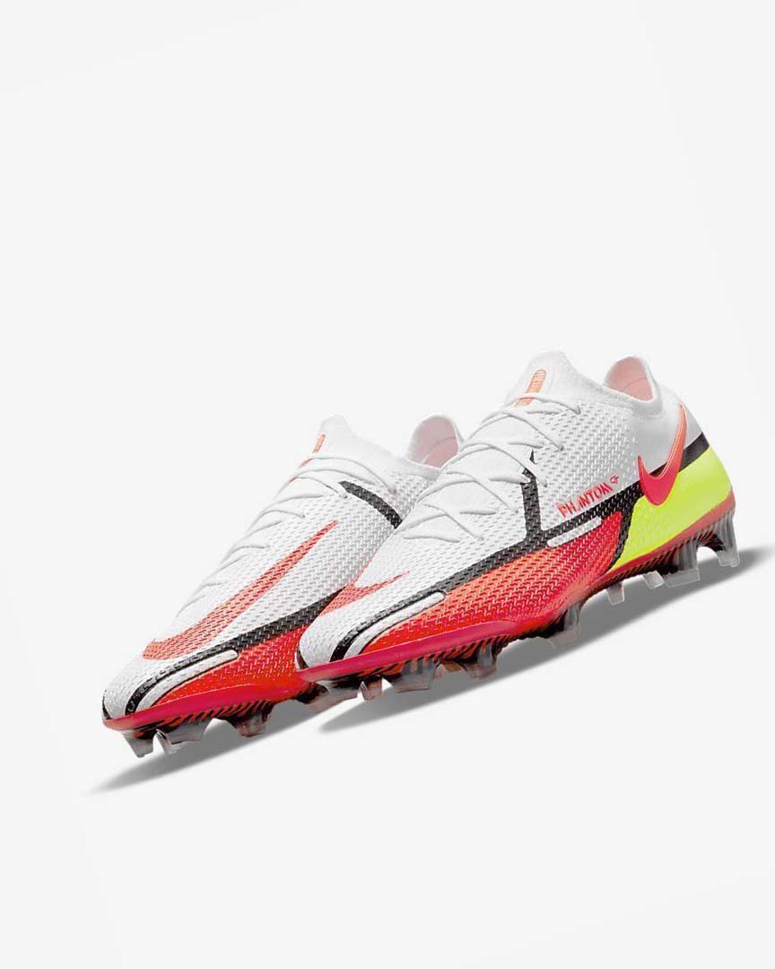 Nike Phantom GT2 Elite FG Fotballsko Herre Hvite Svarte Lyse Rød | NO1204