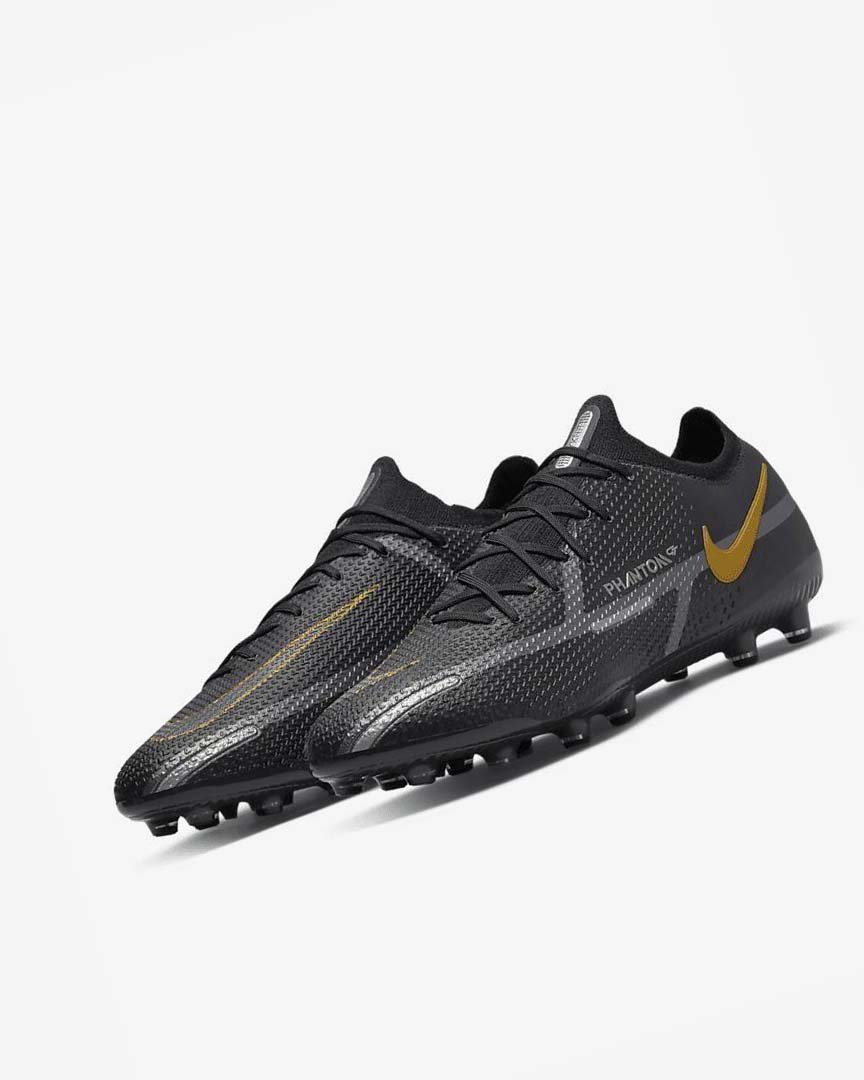 Nike Phantom GT2 Elite FG Fotballsko Herre Svarte Metal Gull Metal Sølv Metal Mørke Grå | NO4694