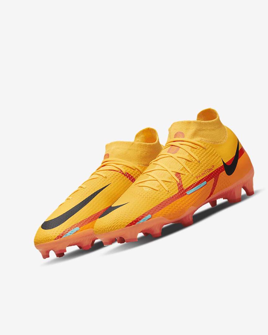 Nike Phantom GT2 Pro Dynamic Fit FG Fotballsko Dame Oransje Oransje Lyse Rød Svarte | NO2682