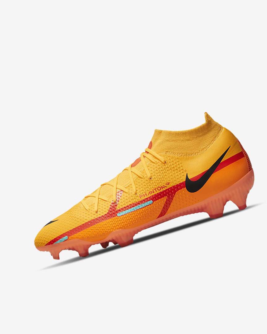 Nike Phantom GT2 Pro Dynamic Fit FG Fotballsko Dame Oransje Oransje Lyse Rød Svarte | NO2682