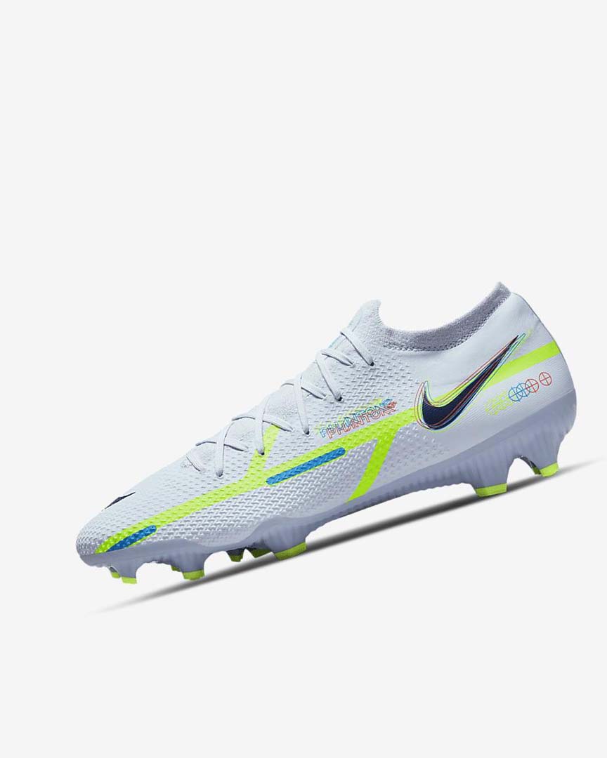 Nike Phantom GT2 Pro FG Fotballsko Dame Grå Lyse Blå Blå | NO2557