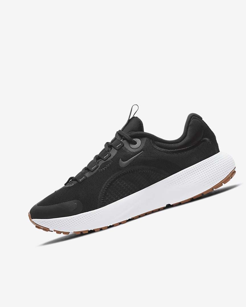 Nike React Escape Run Løpesko Vei Dame Svarte Mørke Grå Hvite Svarte | NO4897