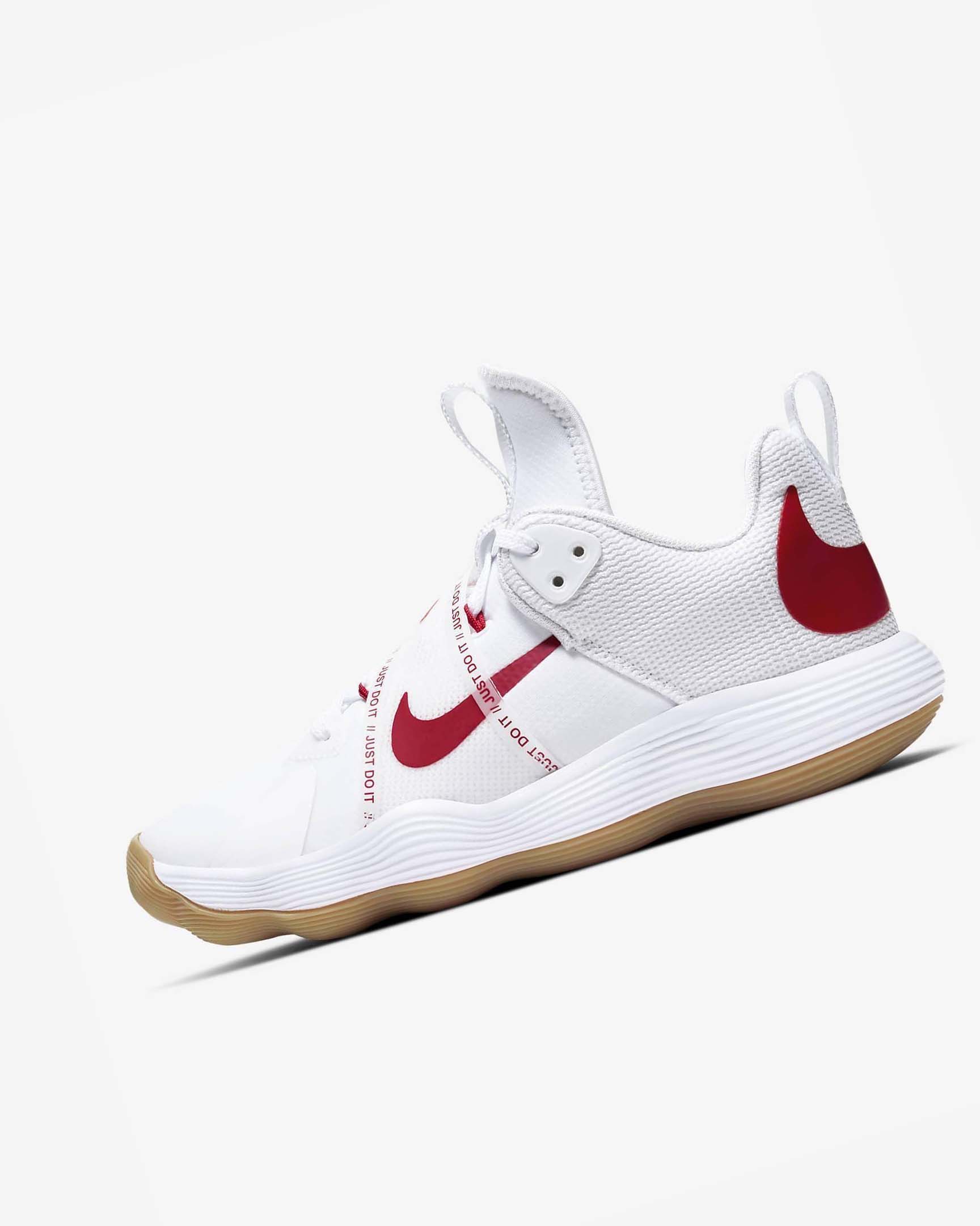 Nike React HyperSet Volleyballsko Dame Hvite Rød | NO2752