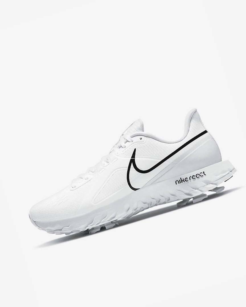 Nike React Infinity Pro Golfsko Herre Hvite Metal Platina Svarte | NO4503