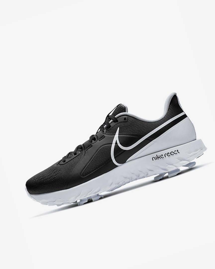 Nike React Infinity Pro Golfsko Herre Svarte Metal Platina Hvite | NO2995