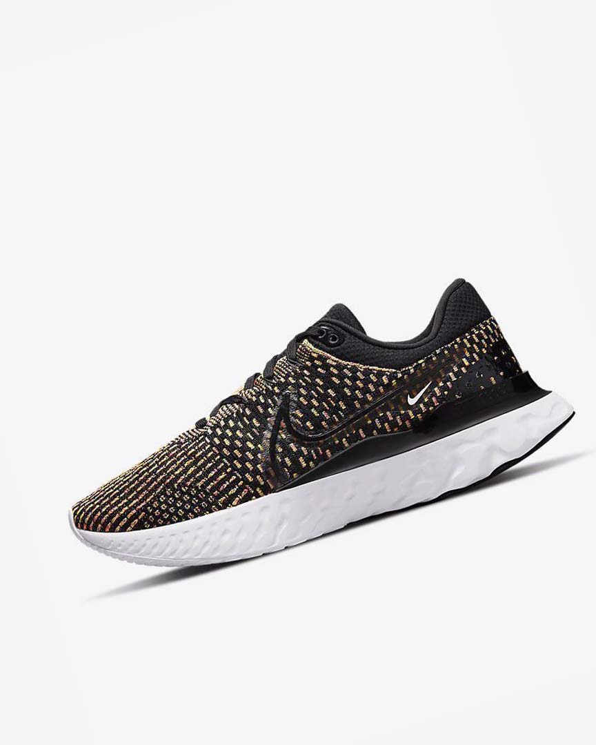 Nike React Infinity Run Flyknit 3 Løpesko Vei Herre Svarte Blå Rosa Hvite | NO3104