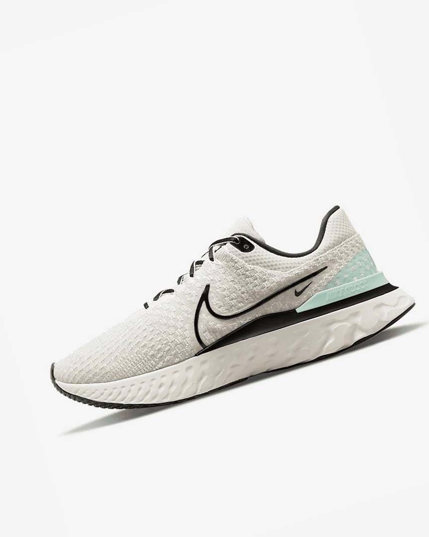 Nike React Infinity Run Flyknit 3 Løpesko Vei Herre Lyse Beige Svarte | NO4502