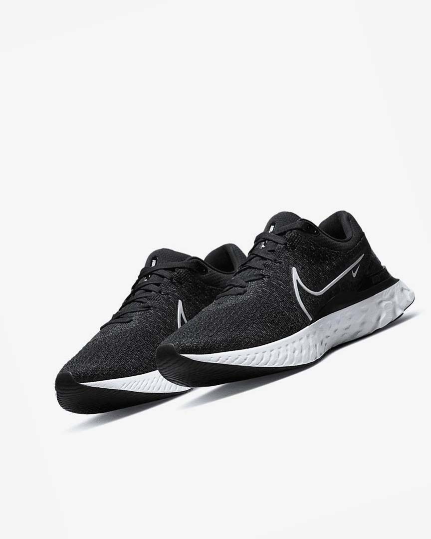 Nike React Infinity Run Flyknit 3 Løpesko Vei Herre Svarte Hvite | NO5255