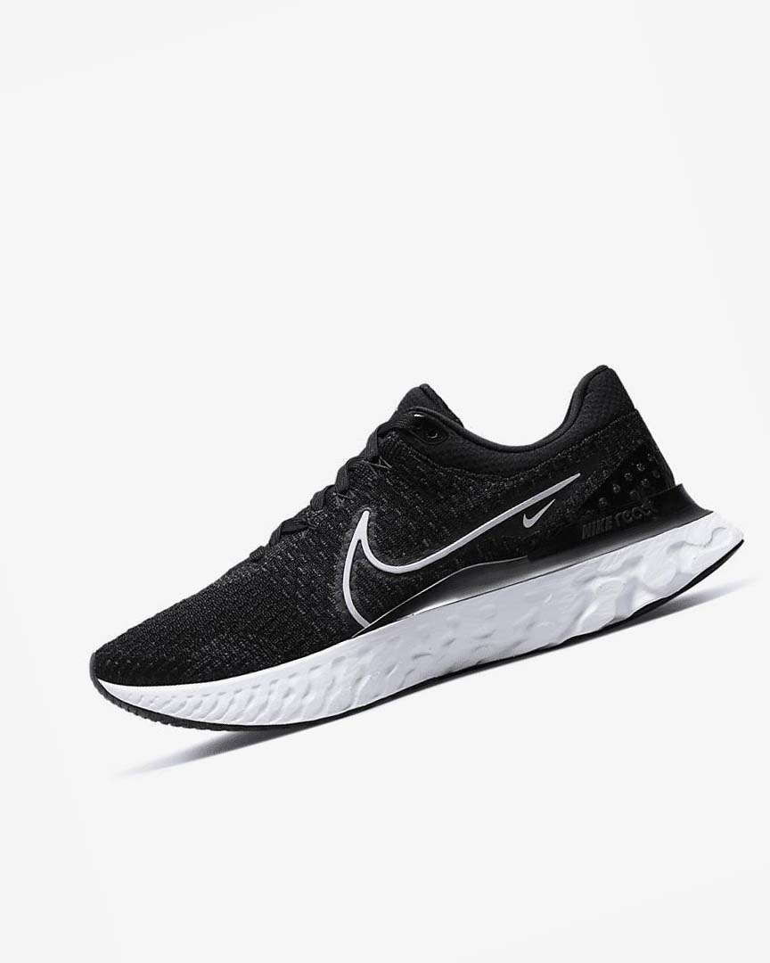 Nike React Infinity Run Flyknit 3 Løpesko Vei Herre Svarte Hvite | NO5255