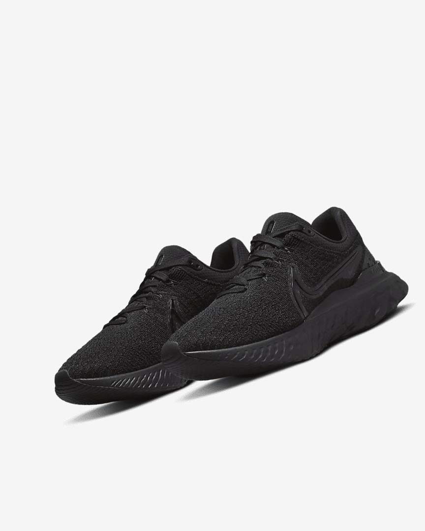 Nike React Infinity Run Flyknit 3 Løpesko Vei Dame Svarte Svarte | NO5331