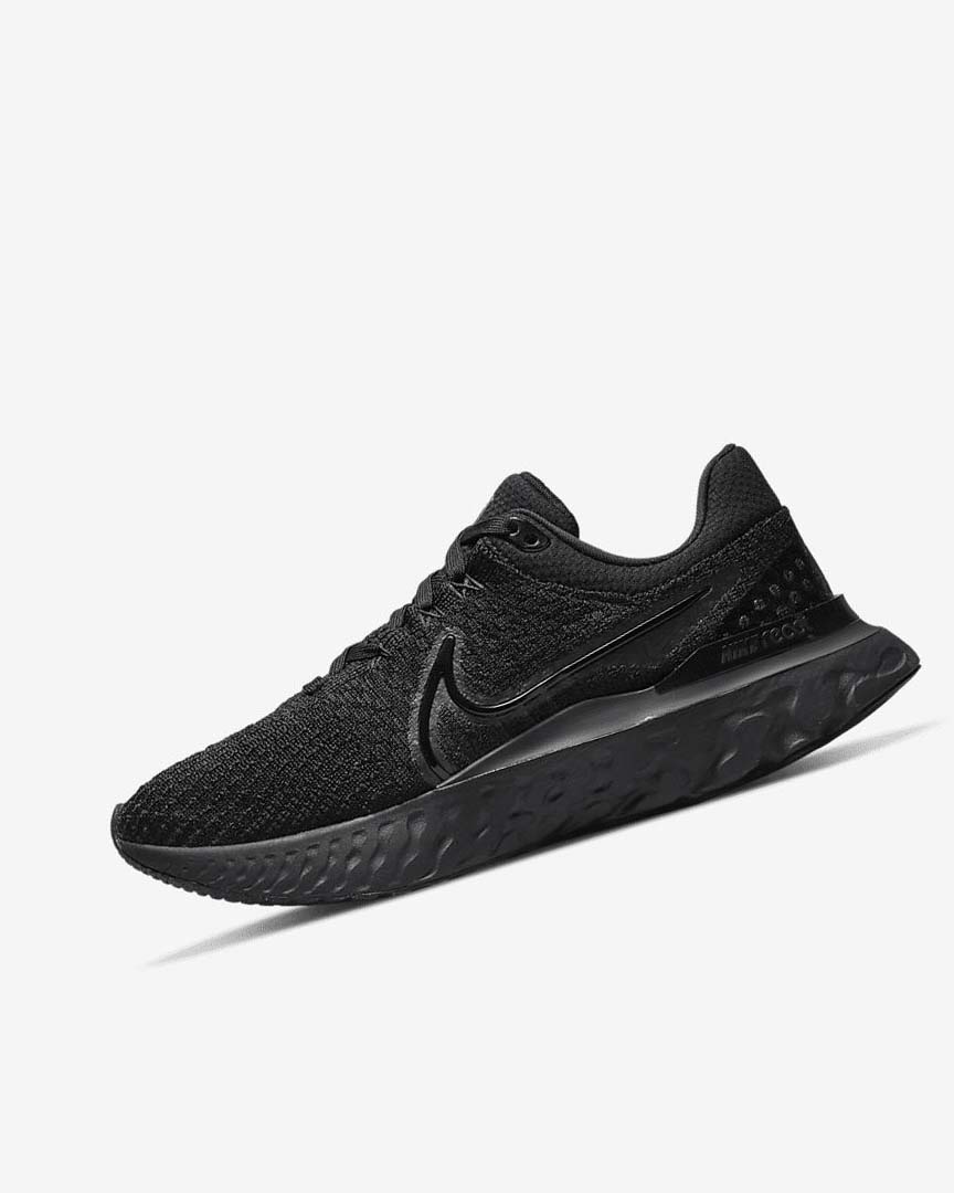 Nike React Infinity Run Flyknit 3 Løpesko Vei Dame Svarte Svarte | NO5331