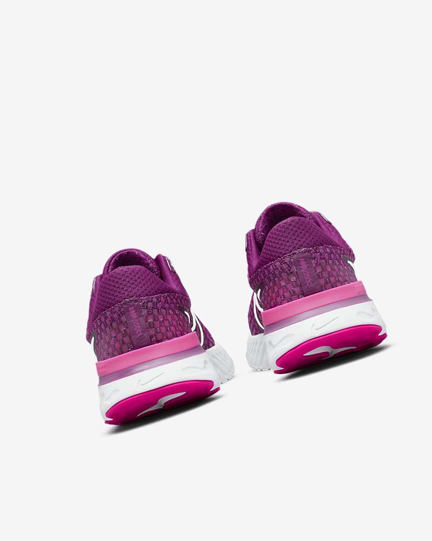 Nike React Infinity Run Flyknit 3 Løpesko Vei Dame Lyse Burgunder Rosa Hvite | NO5524