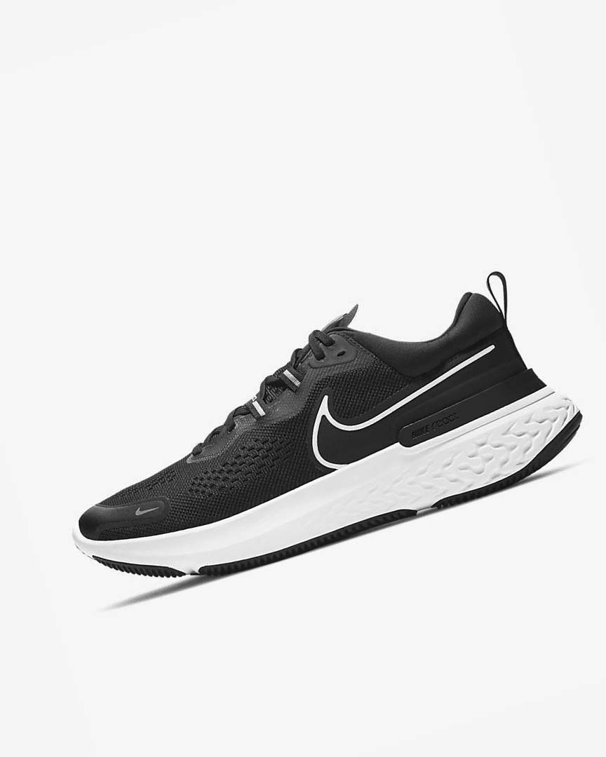 Nike React Miler 2 Løpesko Vei Herre Svarte Grå Hvite | NO4501